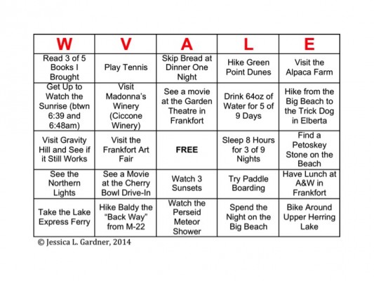 Watervale Bingo Card 2