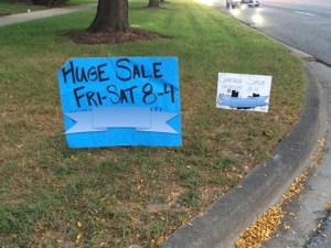 Which sign is easier to read from a distance?