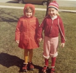 Mary and I loved to roller-skate. It was the 1970s, so let's leave my fashion choices alone.